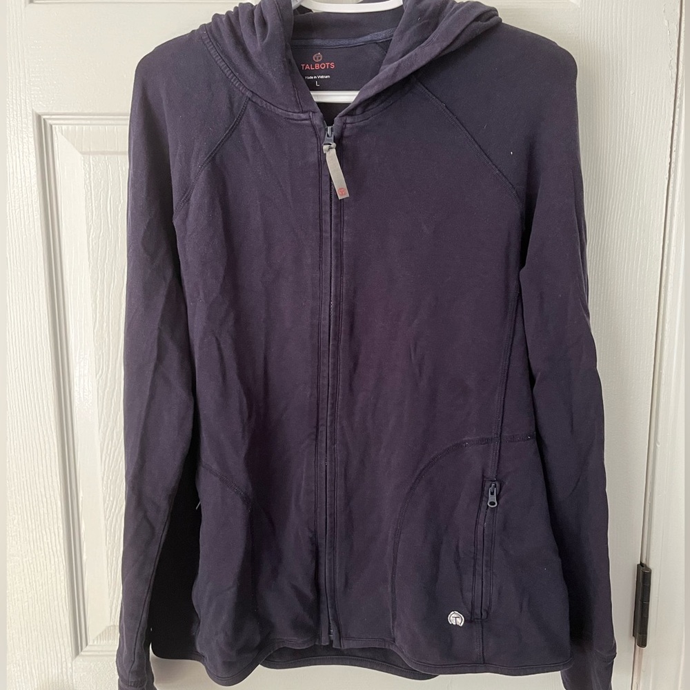 Talbots Dark Purple Hooded Jacket